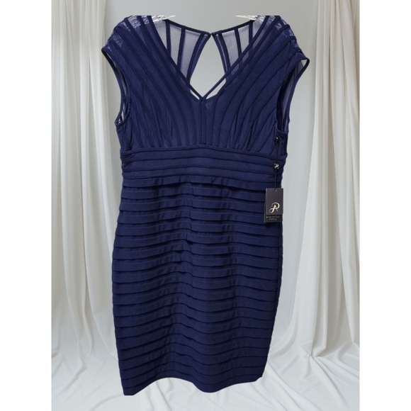 Adrianna Papell Navy Blue Backless Dress - Picture 8 of 8